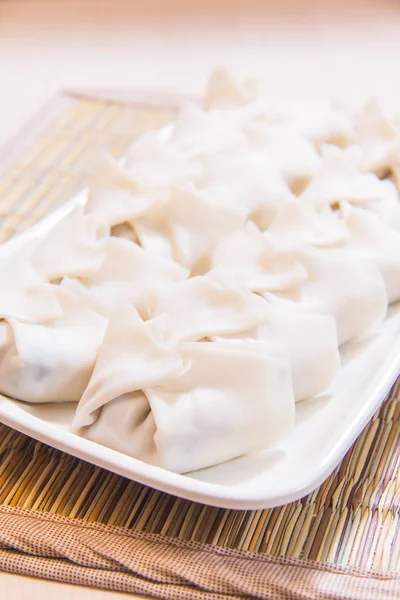 Closeup Chinese Dumplings — 图库照片