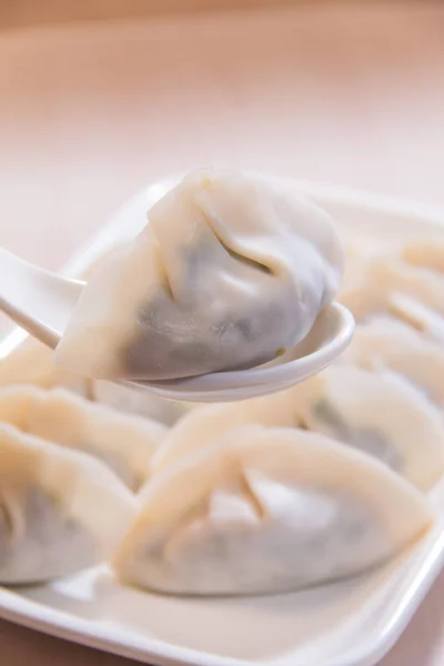 Closeup Chinese Dumplings — 图库照片