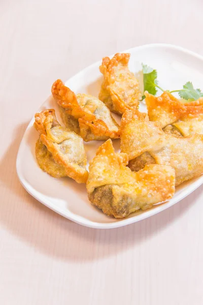 Closeup Fried Chinese Dumplings — Foto Stock