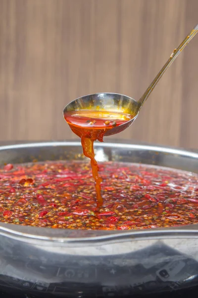 Uma Foto Cozinha Panela Quente — Fotografia de Stock