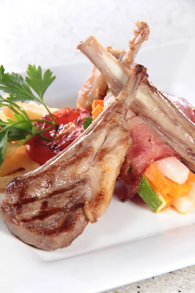 Cuisine Photo Lamb Chop Royalty Free Stock Photos