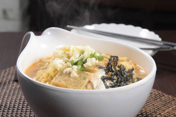 Closeup Udon Soup Plate — Fotografia de Stock