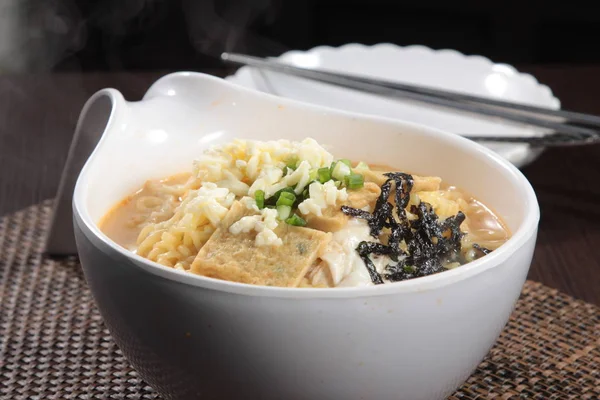 Closeup Udon Soup Plate — Stock Photo, Image