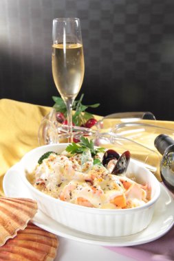 Risotto 'nun mutfak fotoğrafı.