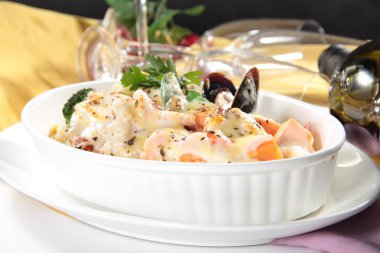 Risotto 'nun mutfak fotoğrafı.