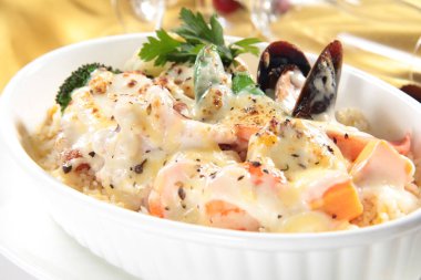 Risotto 'nun mutfak fotoğrafı.