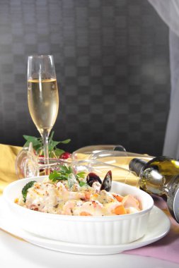 Risotto 'nun mutfak fotoğrafı.