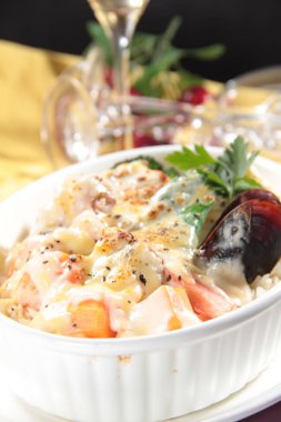 Risotto 'nun mutfak fotoğrafı.