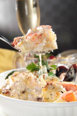 Risotto 'nun mutfak fotoğrafı.