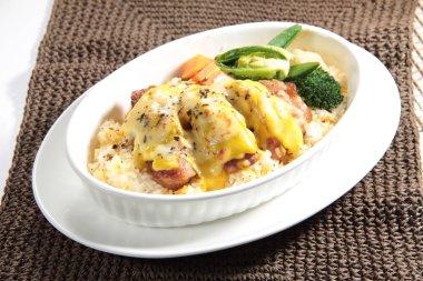 Risotto 'nun mutfak fotoğrafı.