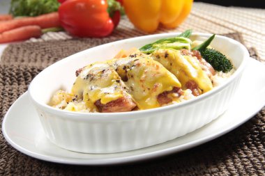 Risotto 'nun mutfak fotoğrafı.