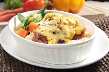 Risotto 'nun mutfak fotoğrafı.