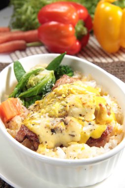 Risotto 'nun mutfak fotoğrafı.