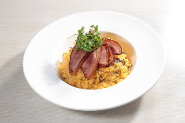 Risotto 'nun mutfak fotoğrafı.