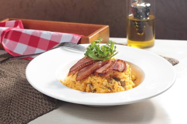 Risotto 'nun mutfak fotoğrafı.