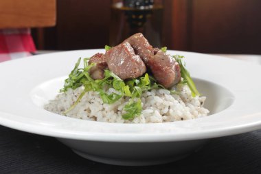 Risotto 'nun mutfak fotoğrafı.