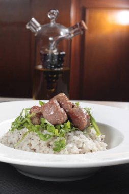 Risotto 'nun mutfak fotoğrafı.