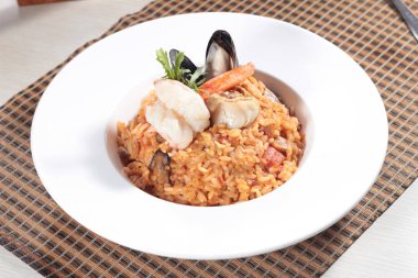 Risotto 'nun mutfak fotoğrafı.