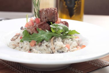 Risotto 'nun mutfak fotoğrafı.