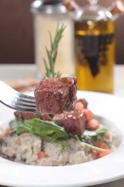 Risotto 'nun mutfak fotoğrafı.