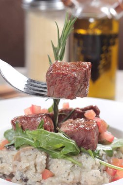 Risotto 'nun mutfak fotoğrafı.