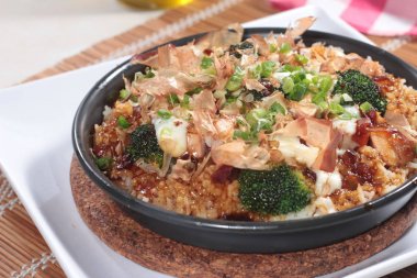 Risotto 'nun mutfak fotoğrafı.