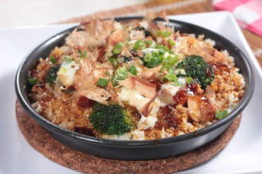 Risotto 'nun mutfak fotoğrafı.