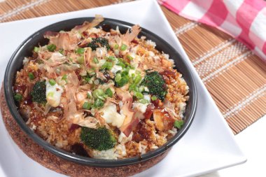 Risotto 'nun mutfak fotoğrafı.