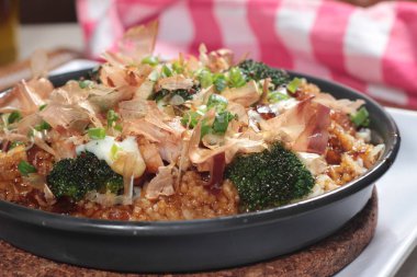 Risotto 'nun mutfak fotoğrafı.