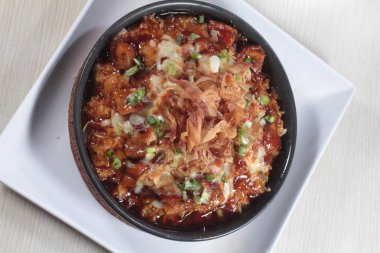 Risotto 'nun mutfak fotoğrafı.