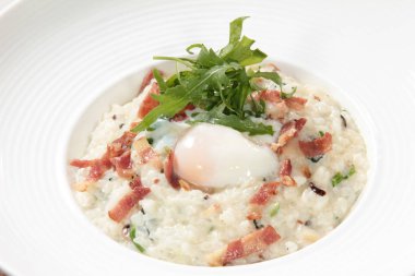 Risotto 'nun mutfak fotoğrafı.