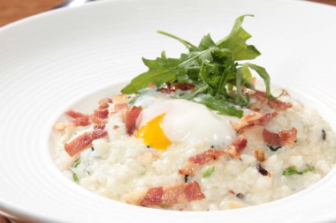 Risotto 'nun mutfak fotoğrafı.