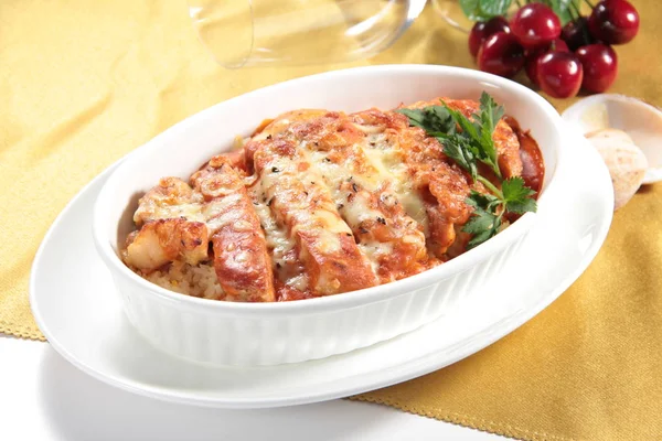 Risotto 'nun mutfak fotoğrafı.