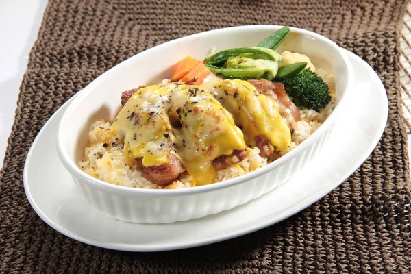 Risotto 'nun mutfak fotoğrafı.