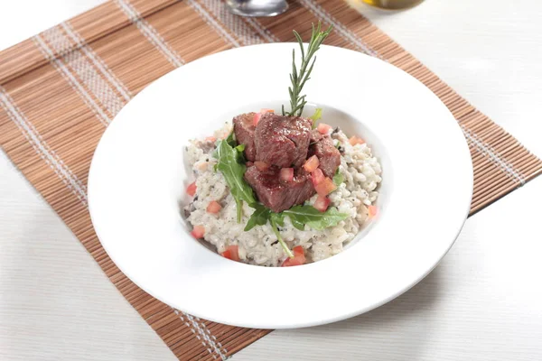 Risotto 'nun mutfak fotoğrafı.