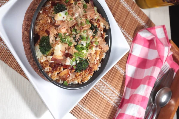 Risotto 'nun mutfak fotoğrafı.