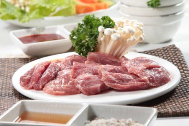 Çiğ domuz mutfağı fotoğrafı