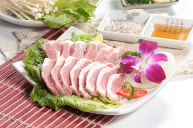 Çiğ domuz mutfağı fotoğrafı