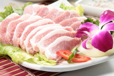 Çiğ domuz mutfağı fotoğrafı