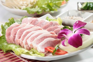 Çiğ domuz mutfağı fotoğrafı