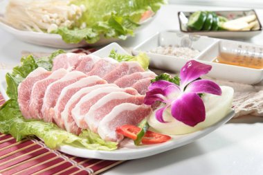 Çiğ domuz mutfağı fotoğrafı