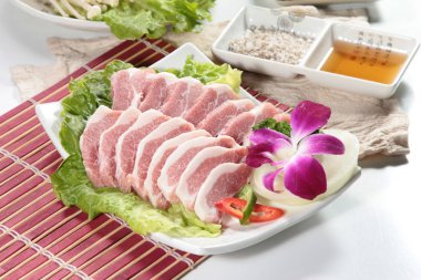 Çiğ domuz mutfağı fotoğrafı