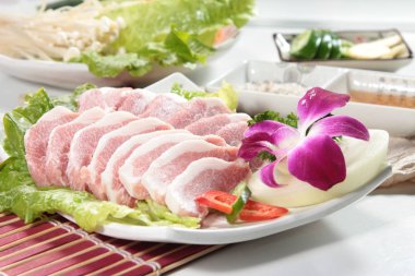 Çiğ domuz mutfağı fotoğrafı