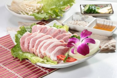 Çiğ domuz mutfağı fotoğrafı