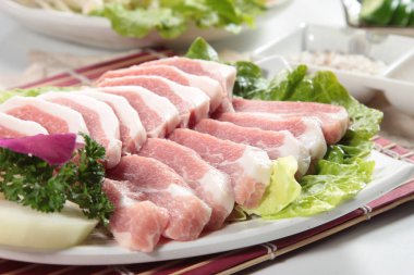 Çiğ domuz mutfağı fotoğrafı