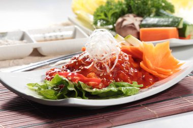 Çiğ domuz mutfağı fotoğrafı