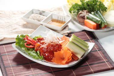 Çiğ domuz mutfağı fotoğrafı