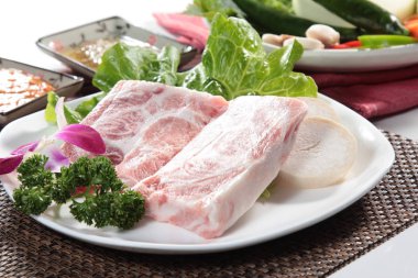 Çiğ domuz mutfağı fotoğrafı