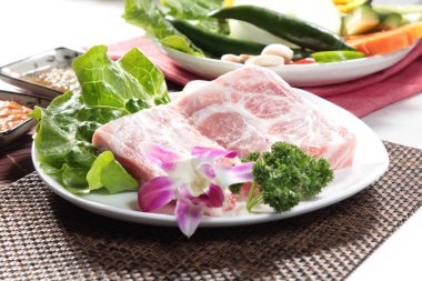 Çiğ domuz mutfağı fotoğrafı