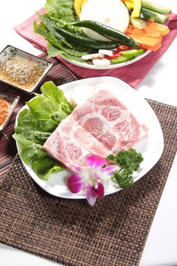 Çiğ domuz mutfağı fotoğrafı